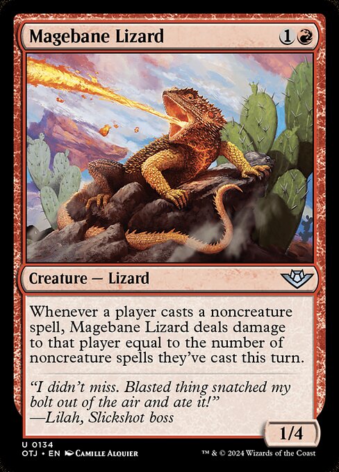 Magebane Lizard highlighted card art