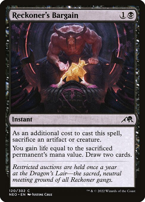 Reckoner's Bargain from Kamigawa: Neon Dynasty