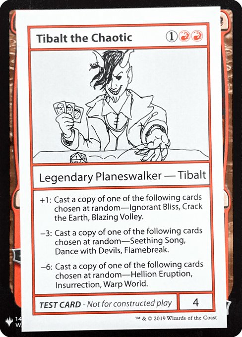 Tibalt the Chaotic from Mystery Booster Playtest Cards 2019