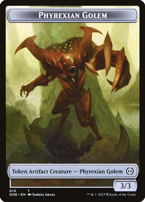 Phyrexian Golem from Phyrexia: All Will Be One Tokens