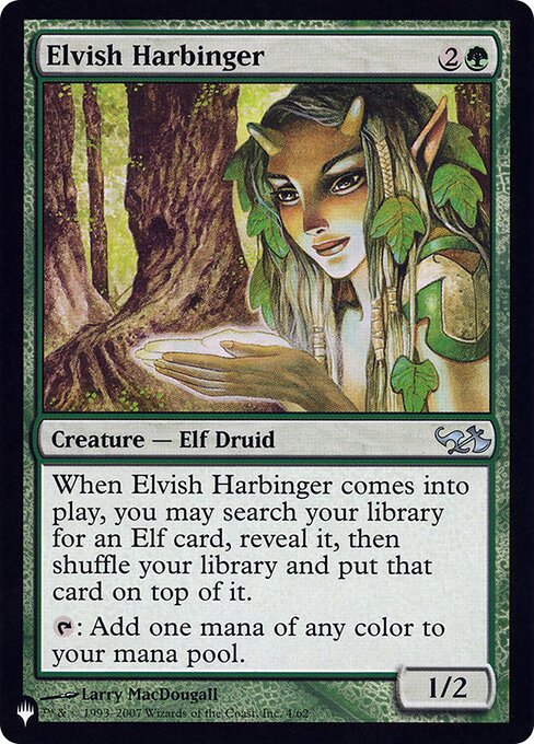 Elvish Harbinger highlighted card art