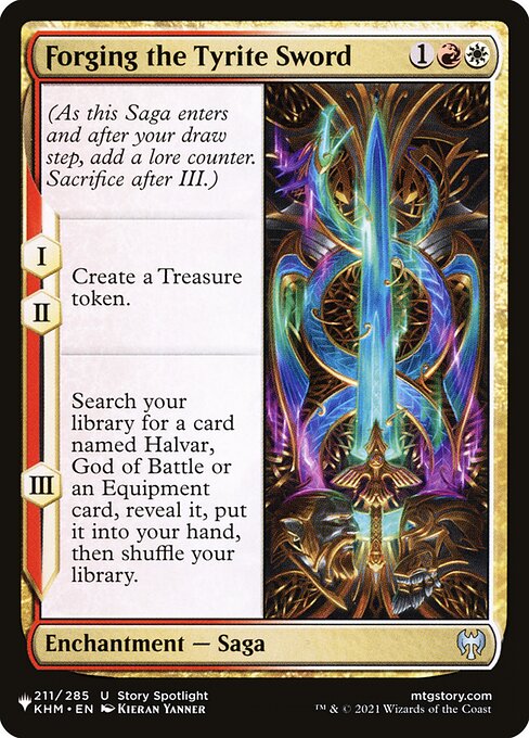 Forging the Tyrite Sword highlighted card art