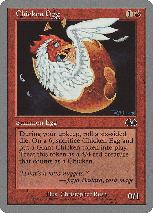 Chicken Egg highlighted card art