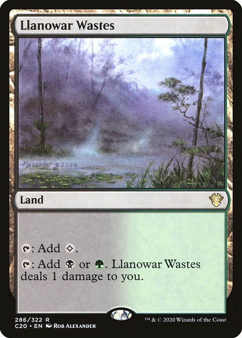 Llanowar Wastes from Commander 2020