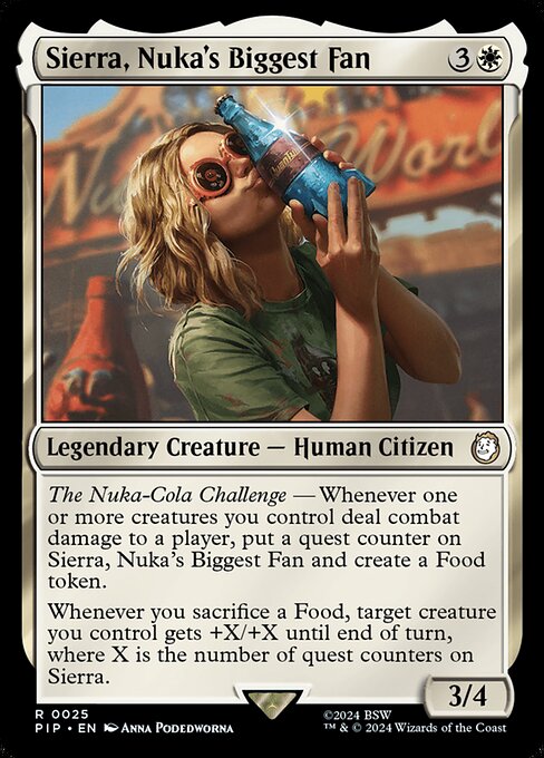 Sierra, Nuka's Biggest Fan highlighted card art