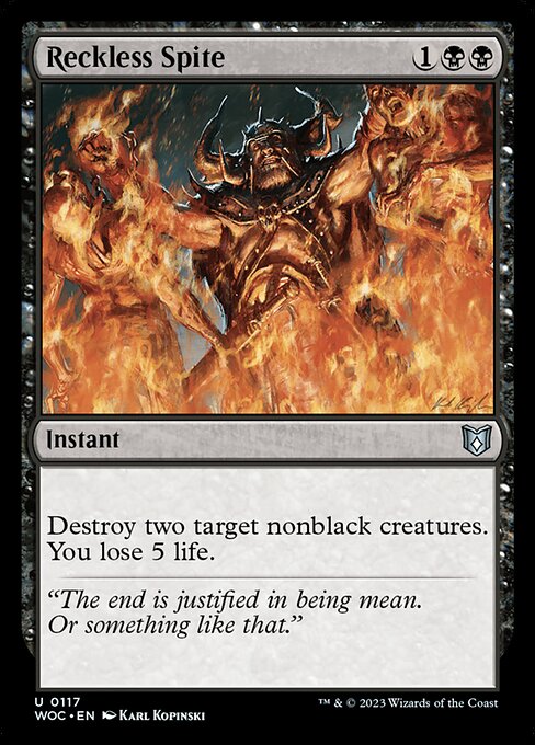 Reckless Spite highlighted card art