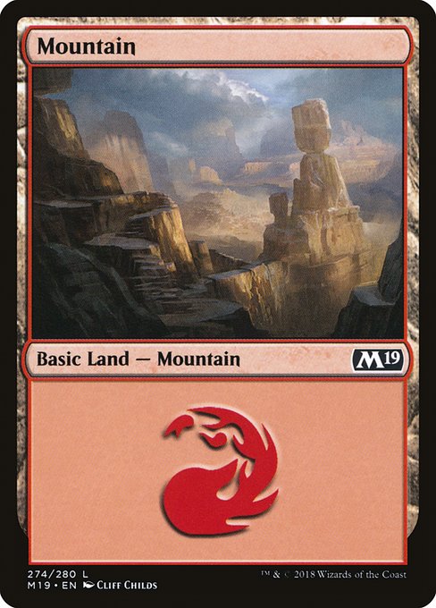 Mountain from Core Set 2019