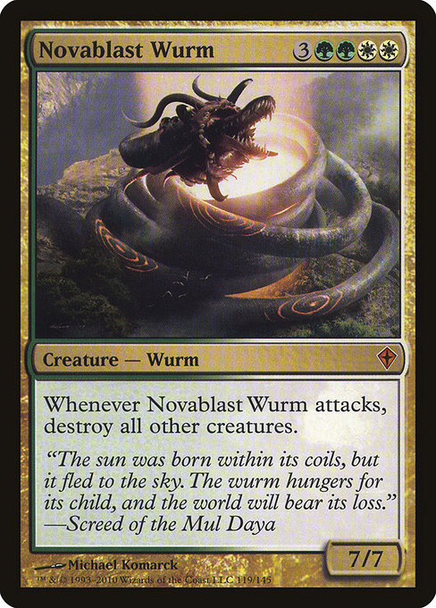Novablast Wurm highlighted card art