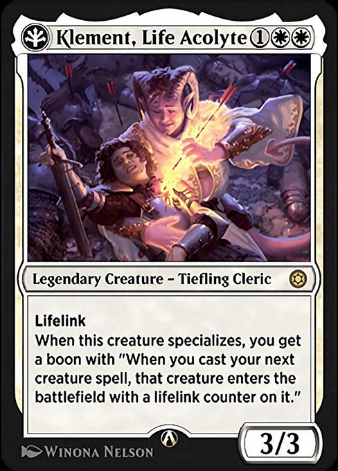 Klement, Life Acolyte highlighted card art