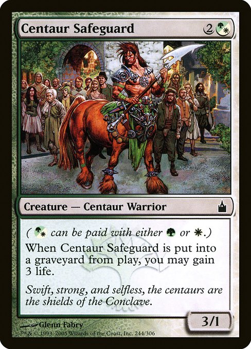 Centaur Safeguard highlighted card art