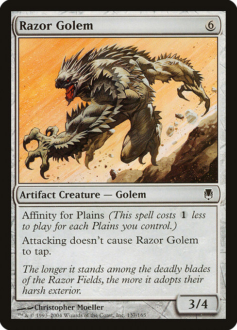 Razor Golem highlighted card art