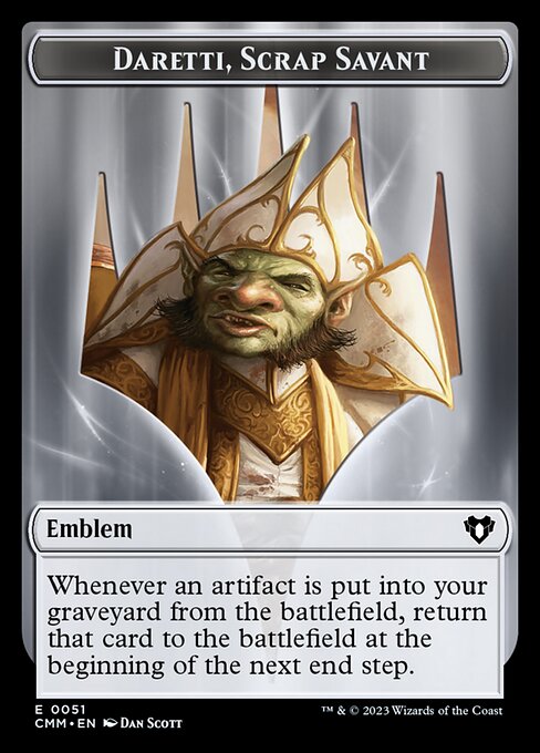 Daretti, Scrap Savant Emblem highlighted card art