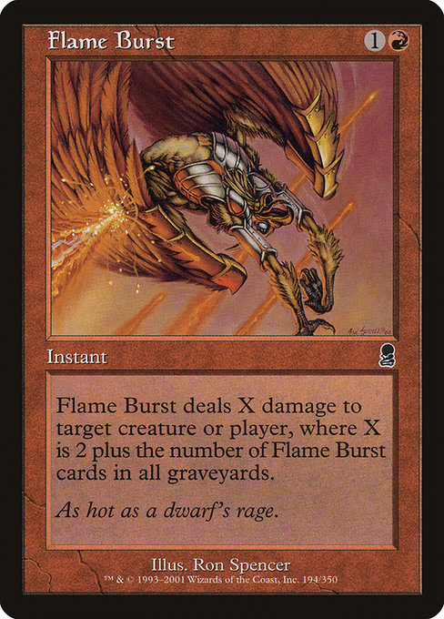 Flame Burst highlighted card art