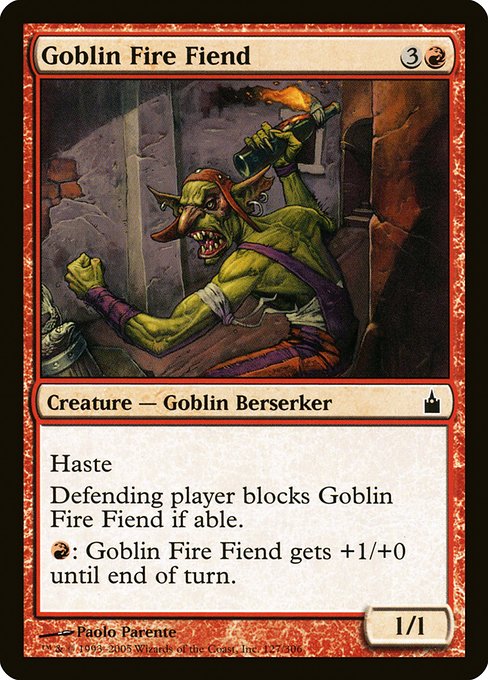 Goblin Fire Fiend highlighted card art