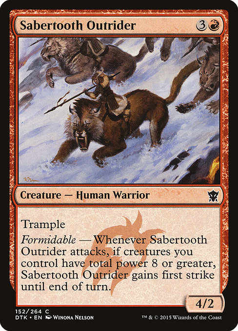 Sabertooth Outrider highlighted card art