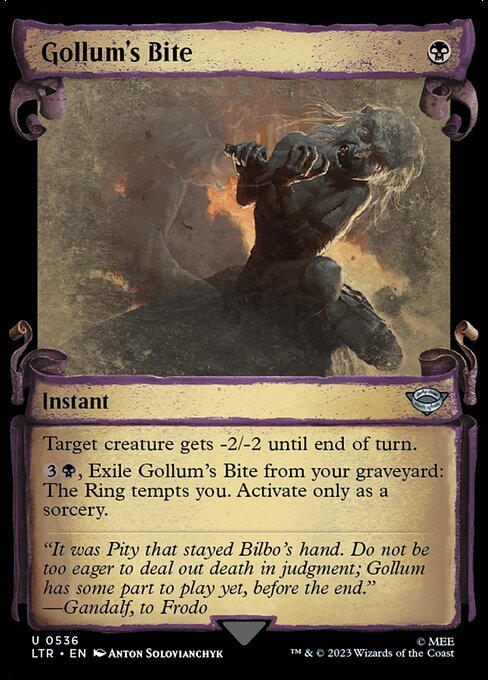 Gollum's Bite highlighted card art