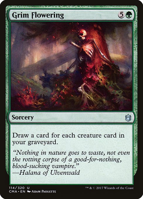 Grim Flowering highlighted card art