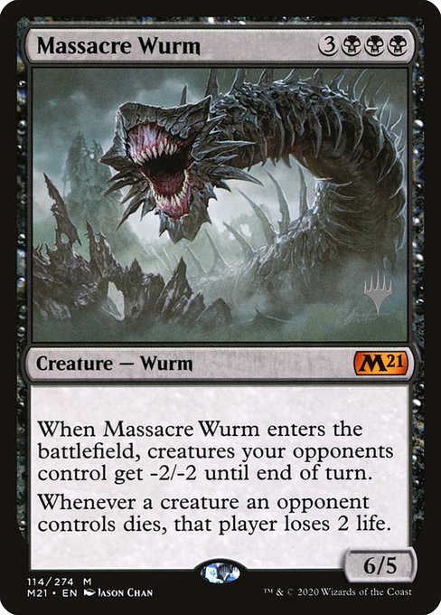 Massacre Wurm from Core Set 2021 Promos