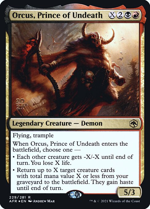 Orcus, Prince of Undeath from Adventures in the Forgotten Realms Promos