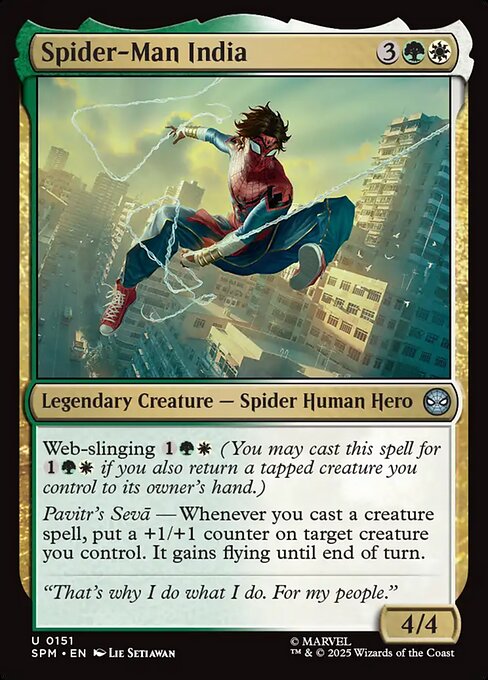 Spider-Man India highlighted card art