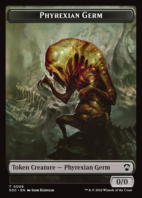 Phyrexian Germ from Secrets of Strixhaven Commander Tokens