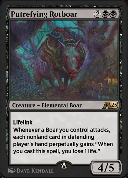Putrefying Rotboar highlighted card art