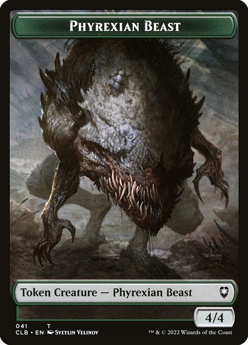 Phyrexian Beast from Battle for Baldur's Gate Tokens