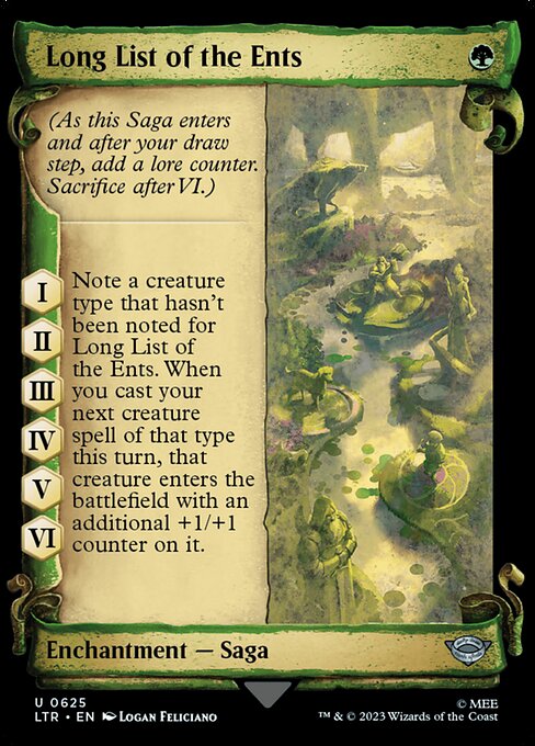 Long List of the Ents highlighted card art