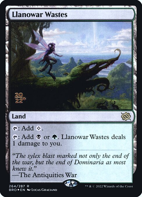 Llanowar Wastes from The Brothers' War Promos
