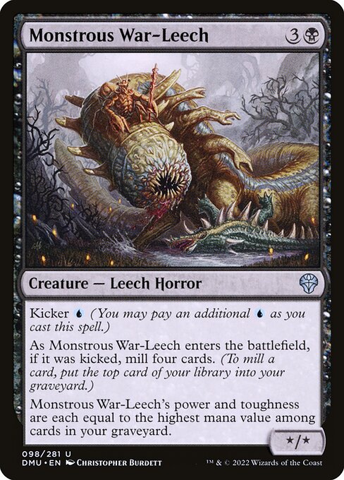 Monstrous War-Leech highlighted card art