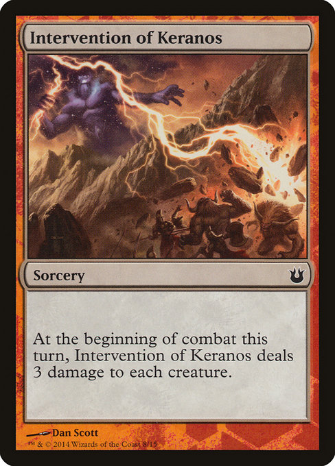 Intervention of Keranos highlighted card art