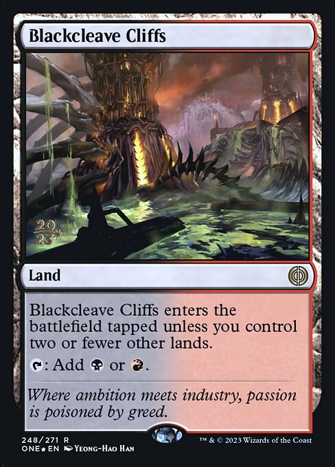 Blackcleave Cliffs from Phyrexia: All Will Be One Promos