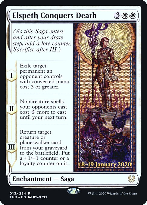 Elspeth Conquers Death from Theros Beyond Death Promos