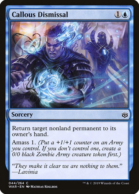 Callous Dismissal highlighted card art