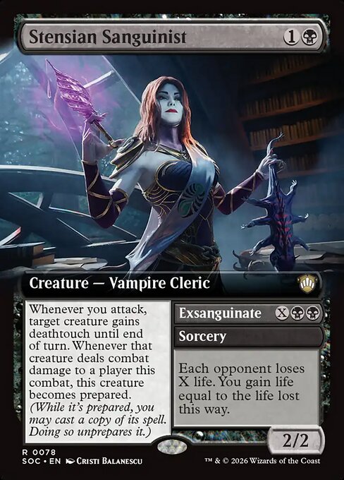 Stensian Sanguinist // Exsanguinate from Secrets of Strixhaven Commander