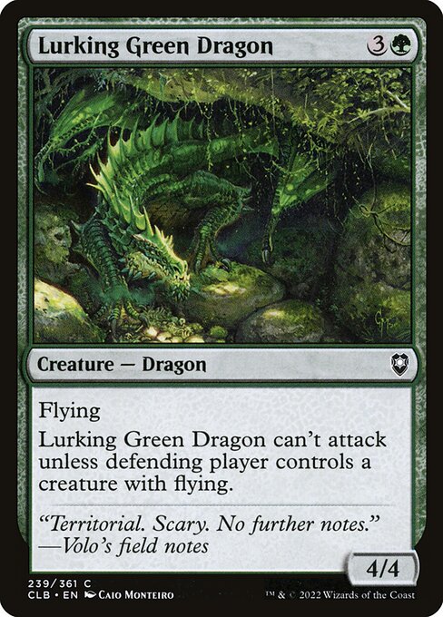 Lurking Green Dragon highlighted card art
