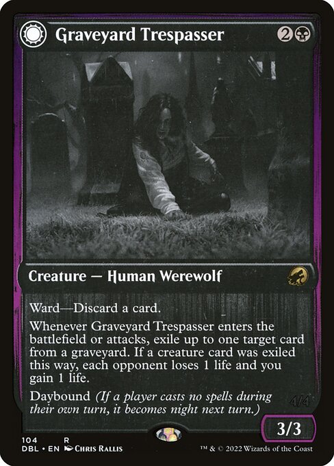 Graveyard Trespasser // Graveyard Glutton from Innistrad: Double Feature