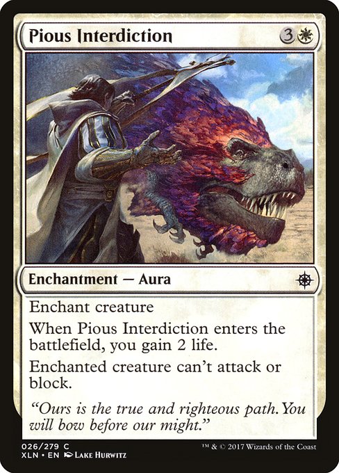 Pious Interdiction highlighted card art