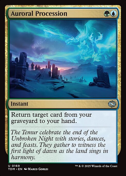 Auroral Procession highlighted card art