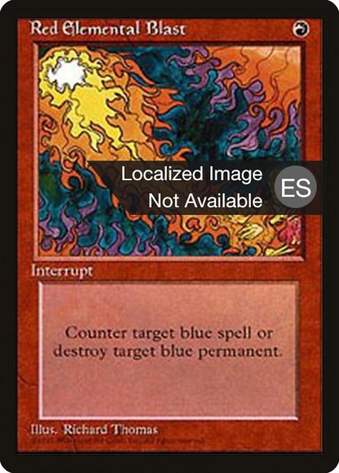 Red Elemental Blast from Fourth Edition Foreign Black Border
