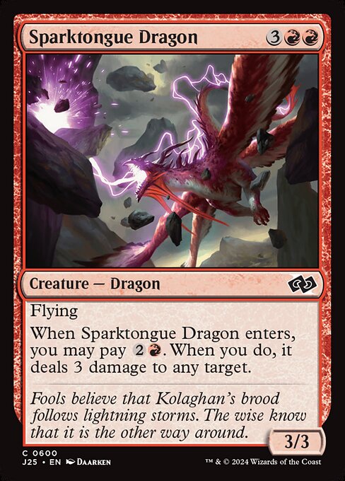 Sparktongue Dragon highlighted card art