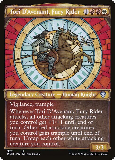 Tori D'Avenant, Fury Rider highlighted card art