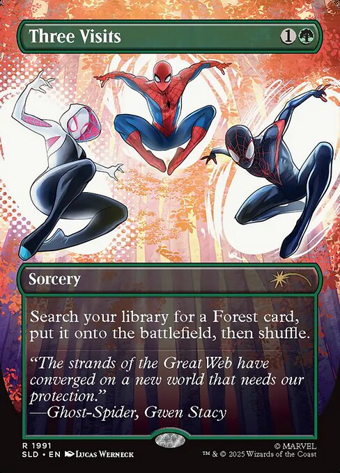 Three Visits highlighted card art
