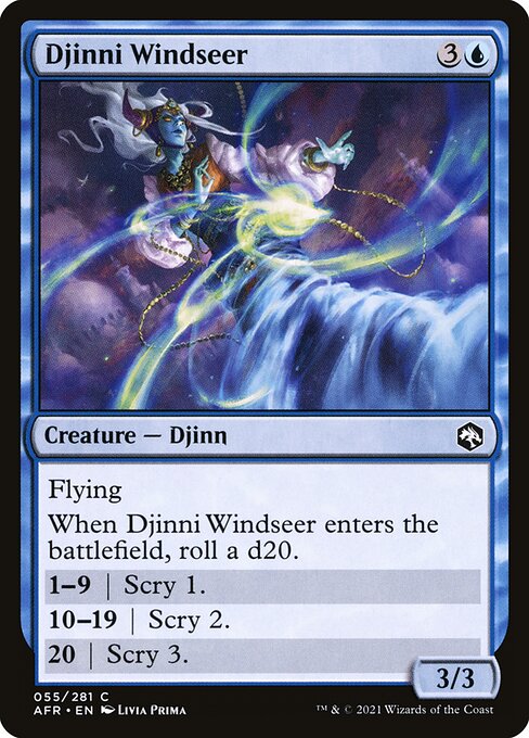 Djinni Windseer highlighted card art