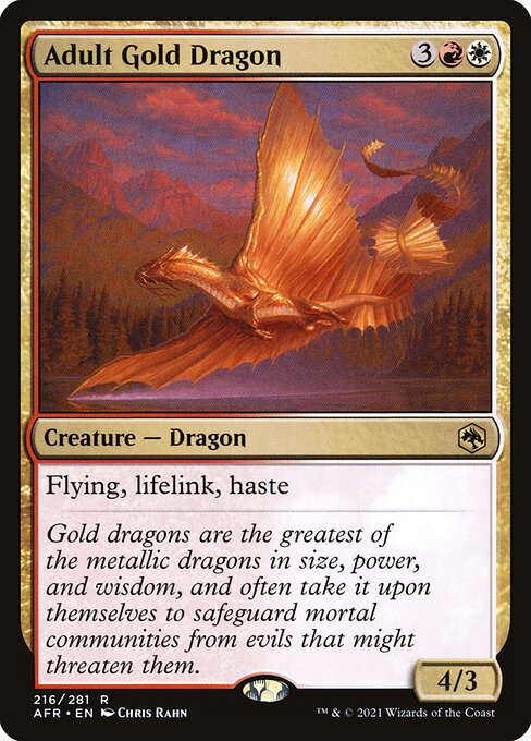Adult Gold Dragon from Adventures in the Forgotten Realms