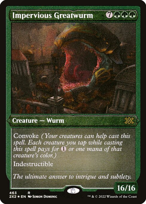 Impervious Greatwurm highlighted card art