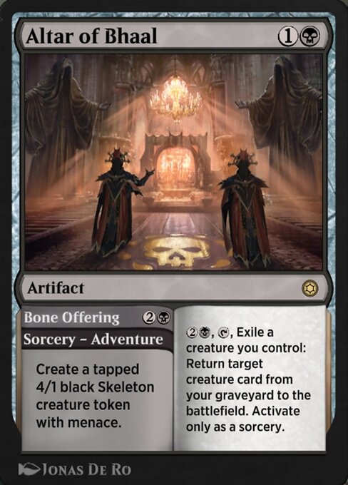 Altar of Bhaal // Bone Offering highlighted card art