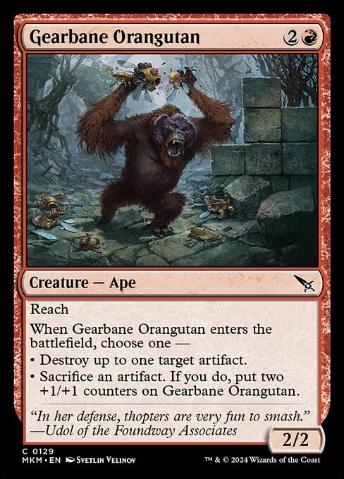 Gearbane Orangutan highlighted card art
