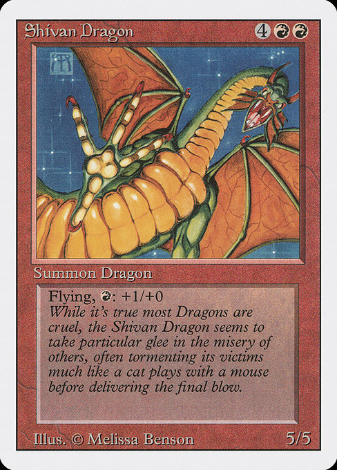 Shivan Dragon from Revised Edition