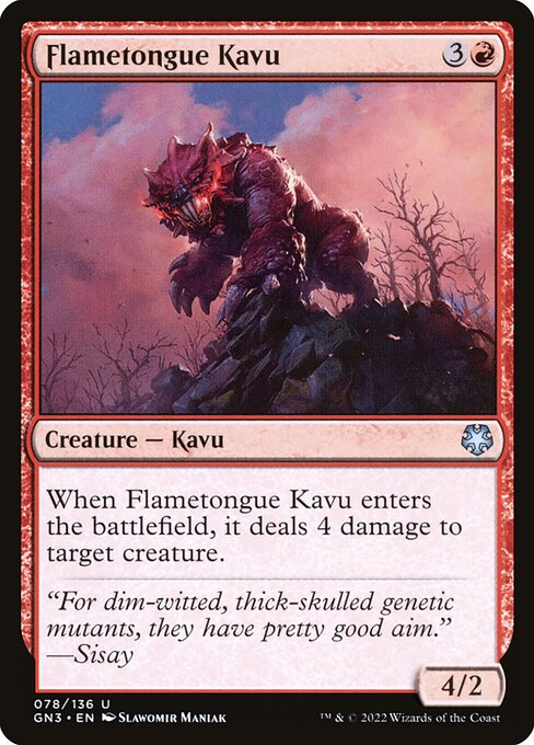 Flametongue Kavu from Game Night: Free-for-All